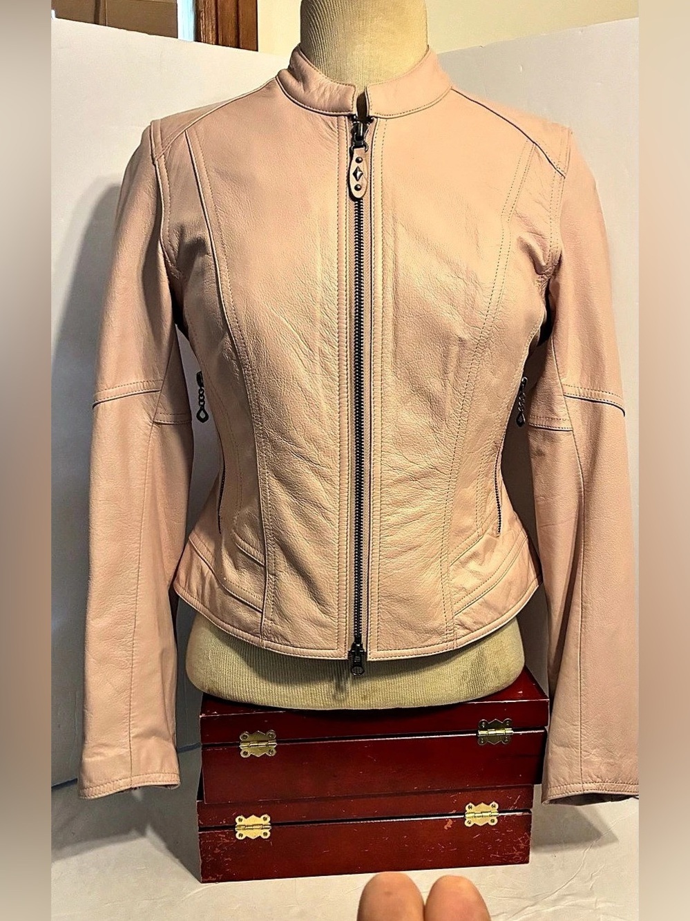 Harley-Davidson Women'Small Charisma Pink Leather Jacket Small - Picture 3 of 14